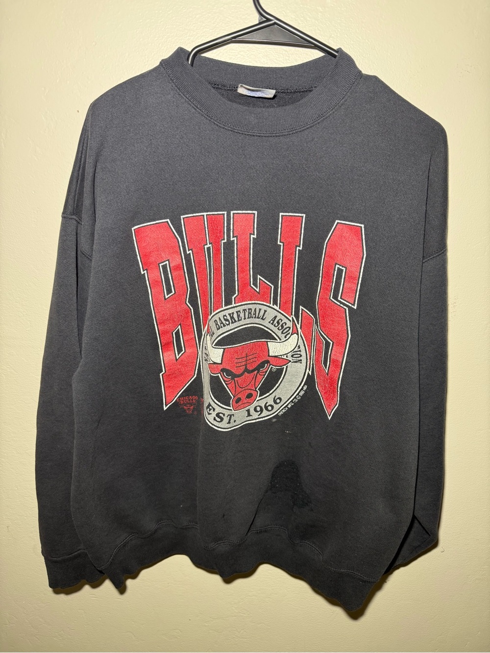 1990 vintage made in the USA Chicago bulls Crewneck Sweatshirt - Black/Red